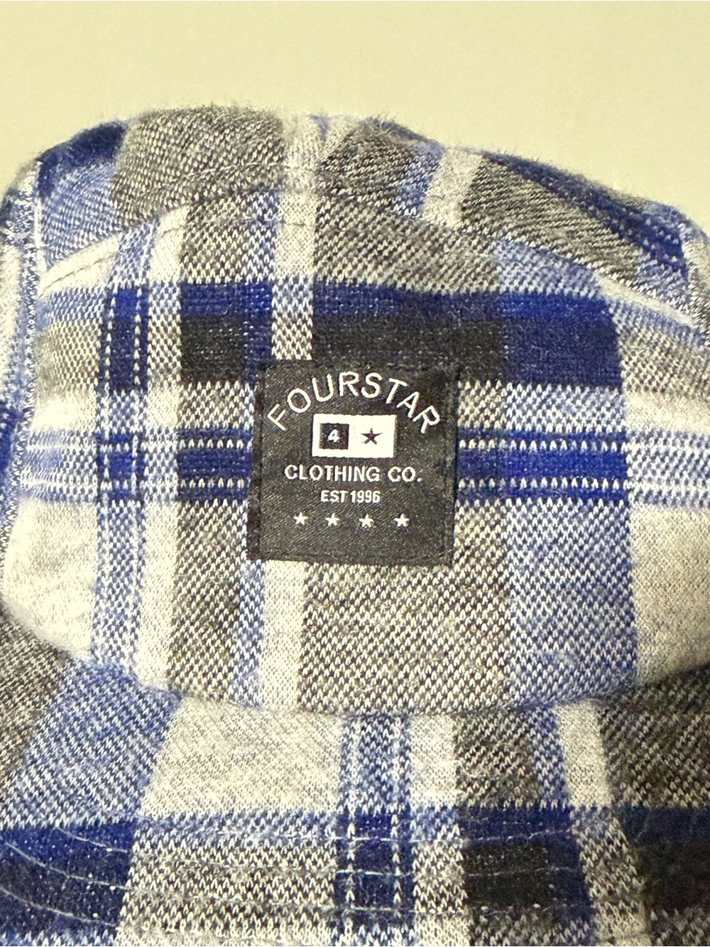Vintage Fourstar blue plaid strap hat